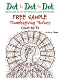 Skip count by 3 Thanksgiving Turkey Free Dot to Dot