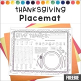 Free Thanksgiving Placemat