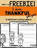 Free Thanksgiving Writing Paper