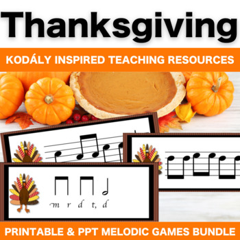 Preview of Print & Digital Thanksgiving Music Game: Free the Birds Melodic Practice Bundle