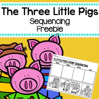 Preview of Free The Three Little Pigs Story Sequencing