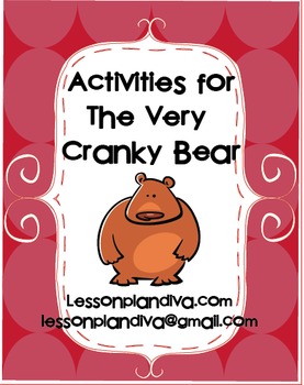 Free! The Very Cranky Bear Activities by The Lesson Plan Diva | TpT