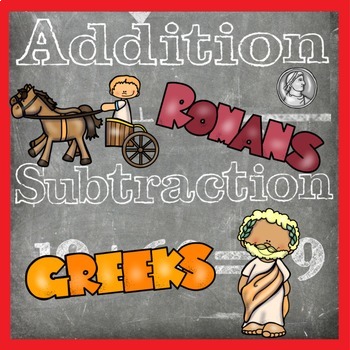 Preview of Free Themed Addition and Subtraction Worksheets - Ancients