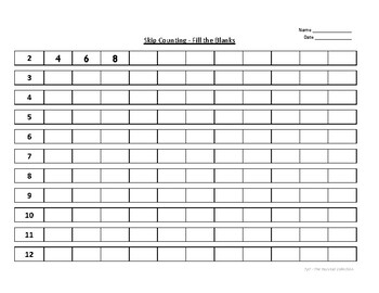 free third grade math skip counting worksheet by the harstad collection