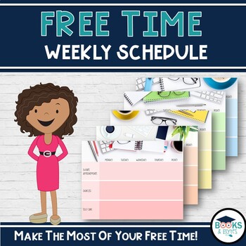 Preview of Free Time Weekly Schedule for Teachers