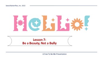 Preview of Free To Be Me Lesson 7 Bundle