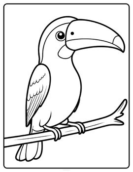 Preview of Free Toucan Coloring Page