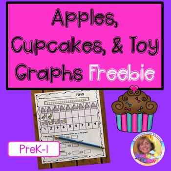 Preview of Apple, Cupcake, and Toy, and Graphs:  DistanceLearningTPT  Freebie