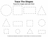 Free Tracing Shapes Worksheet