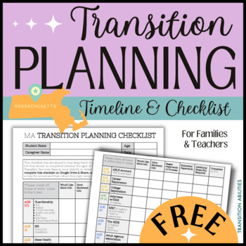 Preview of Free Transition Planning Timeline | Family Transition Checklist | EDITABLE