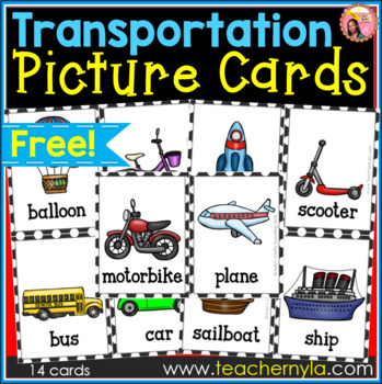 Preview of Free Transportation Flash Cards