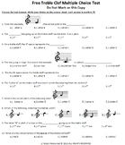 Free Treble clef Multiple Choice Music Test