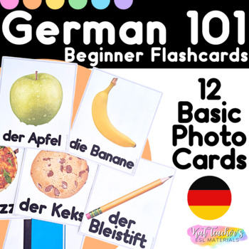 Preview of German Beginner Trial Vocabulary Flashcards Photo Picture Cards Deutsch