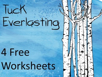Preview of Free Tuck Everlasting Worksheets