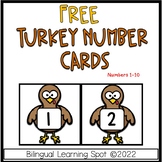 Free Turkey Number Cards- 1-10