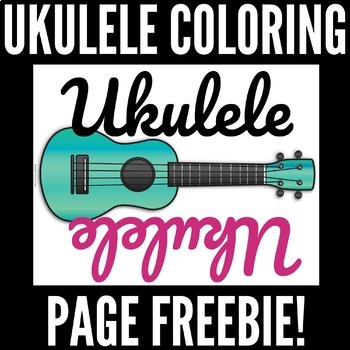 Preview of Free Ukulele Coloring Page!