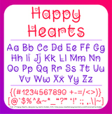 Free Valentine Font: Happy Hearts (True Type Font)