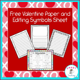 Free Valentine Writing Papers and Editing Sheet