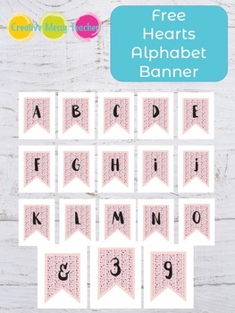 Free Valentine's Day Banner (Alphabet & Numbers) by La Spanglish Teacher