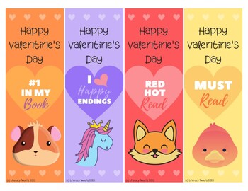 Free Valentine's Day Bookmarks by Literacy Tweets | TpT