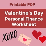 Free Valentine's Day |Personal Finance Worksheet | High Sc