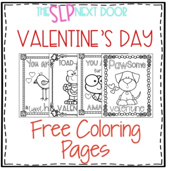 Preview of Free Valentine's Day Printable Coloring Pages