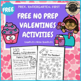 Free Valentine's Day Reading Comprehension + Coloring PreK