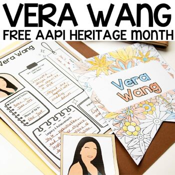 Preview of Free Vera Wang Biography, Quote & Research Posters - AAPI Heritage Month