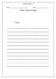 Free Verse Poem Template