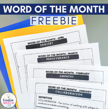 Preview of Free Vocabulary Boost - Word of the Month