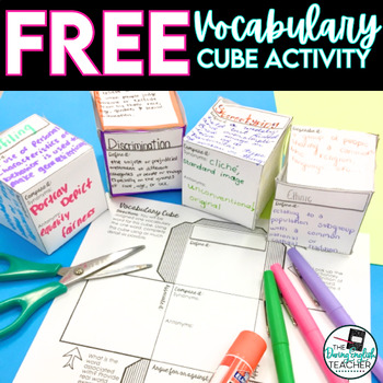 Preview of Free Vocabulary Cube Activity