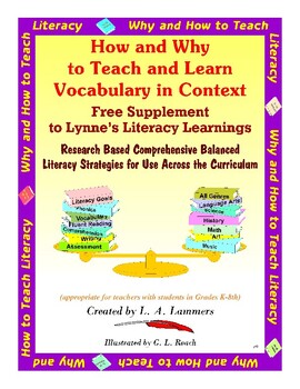 Preview of Free Vocabulary Supplement for K-8th Teachers