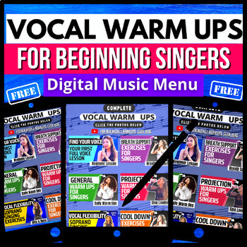 Preview of Free Vocal Warm Ups For Beginning Singers | Digital Music Menu