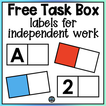 Preview of Free Task Boxes Visuals Labels for Vocational Independent Work Tasks Special Ed