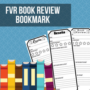 Preview of Free Voluntary Reading (FVR) Book Review Bookmark (Spanish Version)
