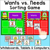 Free Wants and Needs Sorting Christmas Game for SmartBoard