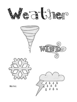 Preview of Free Weather Booklet with Handwriting Lines 