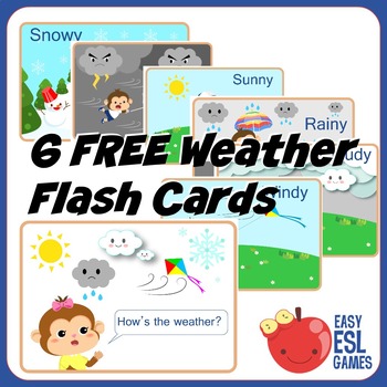 Preview of Free Weather Flash Cards