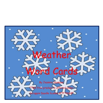 Preview of Free Weather Word Cards