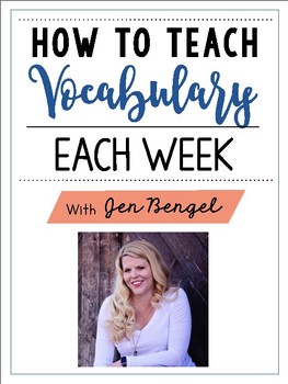 Preview of Free Webinar Workbook: How to Teach Vocabulary Each Week