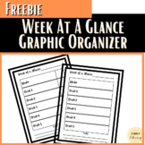 Free Week At A Glance Graphic Organizers