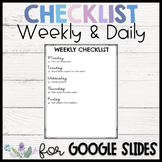 Free Weekly and Daily Checklist for Google Slides