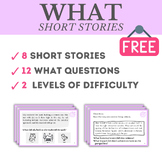 Free What Question 8 Short Stories Wh Question Reading The