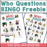 Free Who Questions Bingo - Community Helpers Activity - Sp