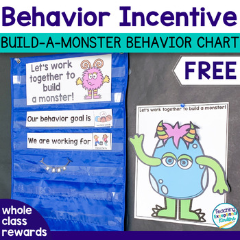 Preview of Free Whole Class Reward System Classroom Management | Monster Behavior Chart