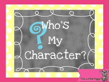 Preview of FREE Who's My Character - Higher Order Thinking Skills Game