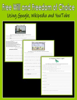 Preview of Free Will and Freedom of Choice - Using Google, Wikipedia and YouTube