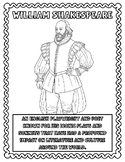 Free William Shakespeare Coloring Page | Poetry Month Colo
