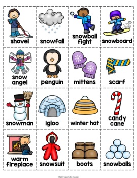 Free Winter Activities: Digital & Printable No Prep Worksheets, Vocabulary  Cards