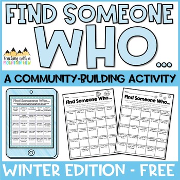 Preview of Free Winter Activity, Find Someone Who
